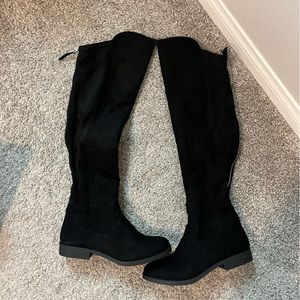 Never worn Black knee high boots. Style & co. Zip for larger calves
